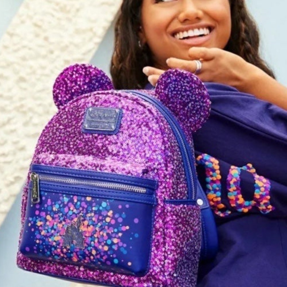 2022 - Loungefly Disneyland Paris 30th Anniversary  Sparkling Backpack.NWT